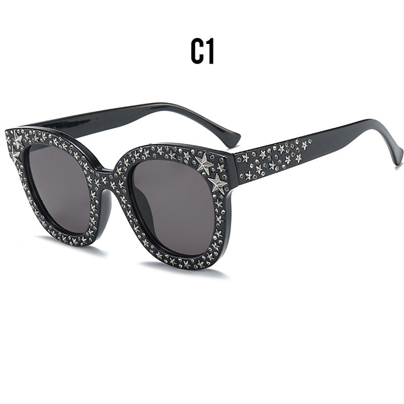 Faith Star Studded Cat Eye Sunglasses - 7 Colors