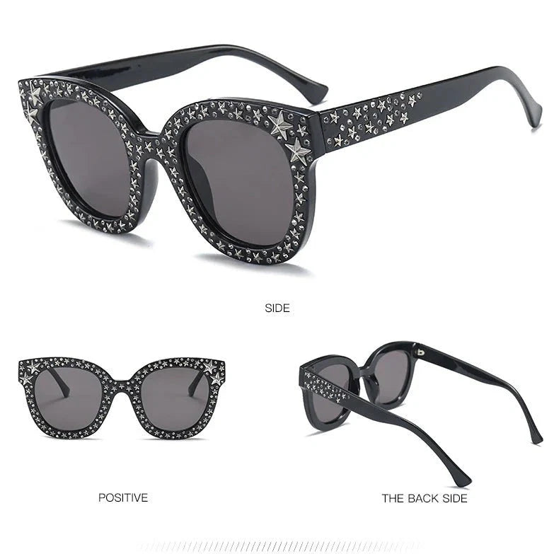Faith Star Studded Cat Eye Sunglasses - 7 Colors