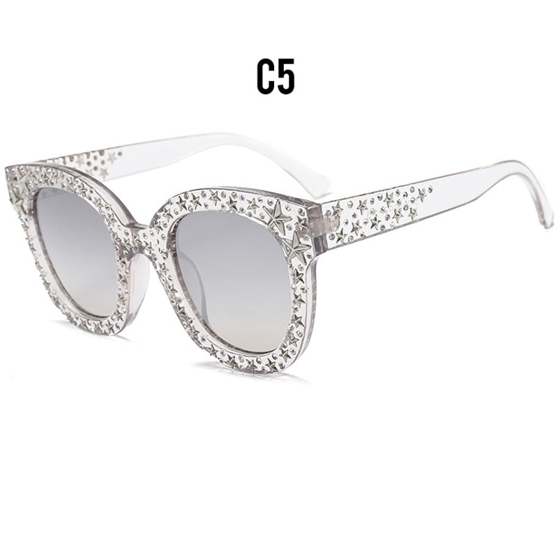 Faith Star Studded Cat Eye Sunglasses - 7 Colors