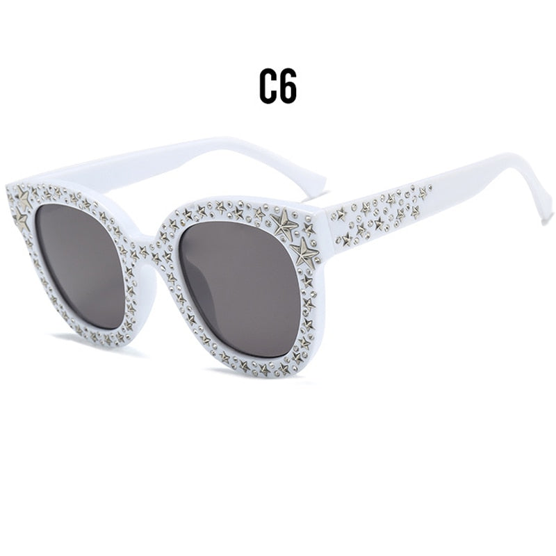 Faith Star Studded Cat Eye Sunglasses - 7 Colors