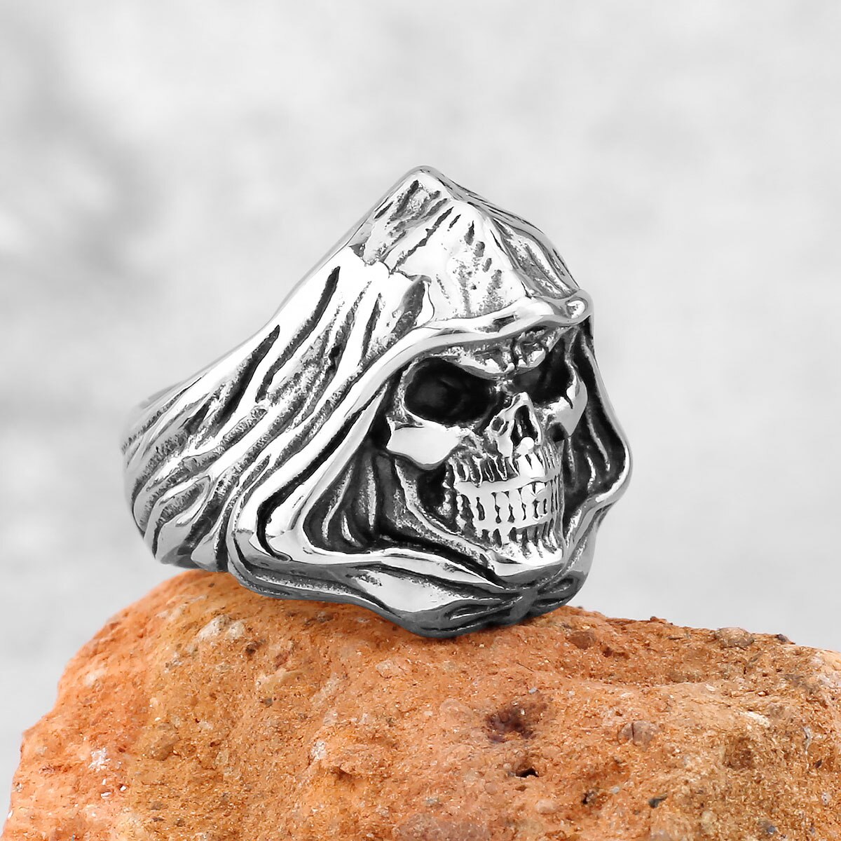 UNISEX Punk Reaper-Ghost Skull-Motif Ring