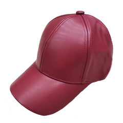 Faux Leather Baseball Caps - 10 Colors