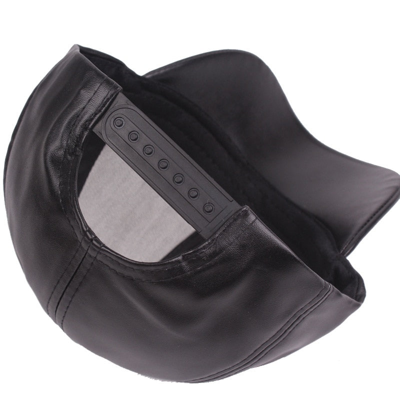 Faux Leather Baseball Caps - 10 Colors