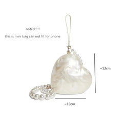 Fiadh Heart Pearl Resin Clutch
