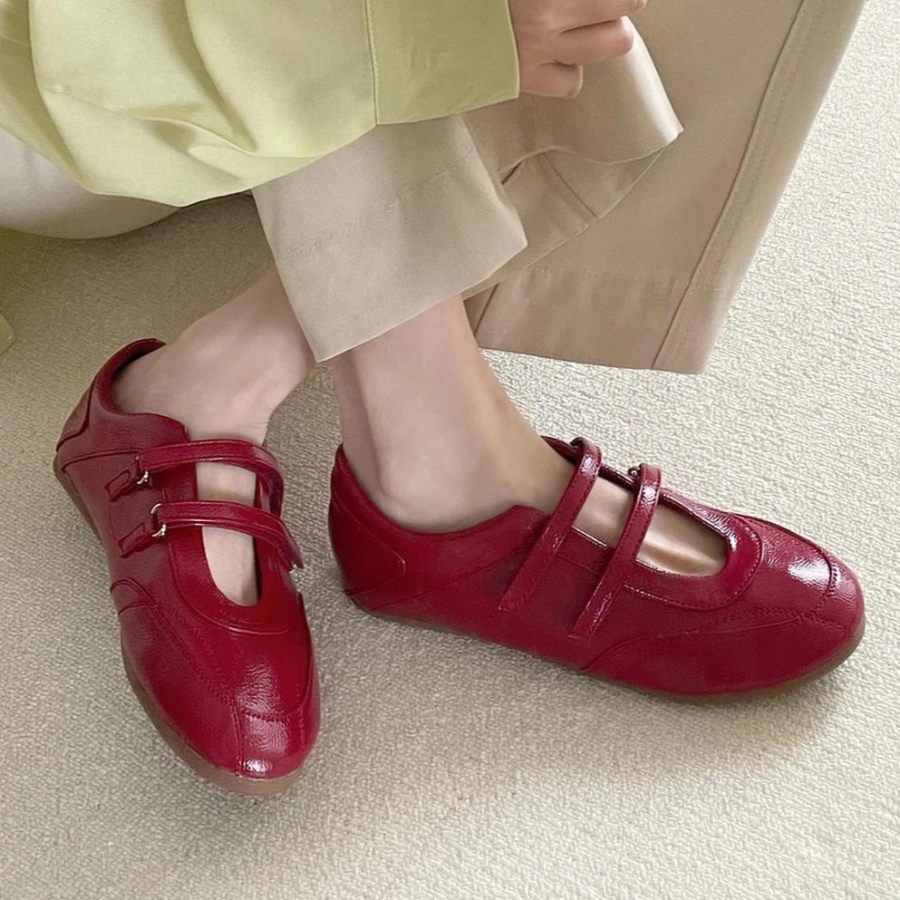 Fiona Double Band Satin Ballet Flats