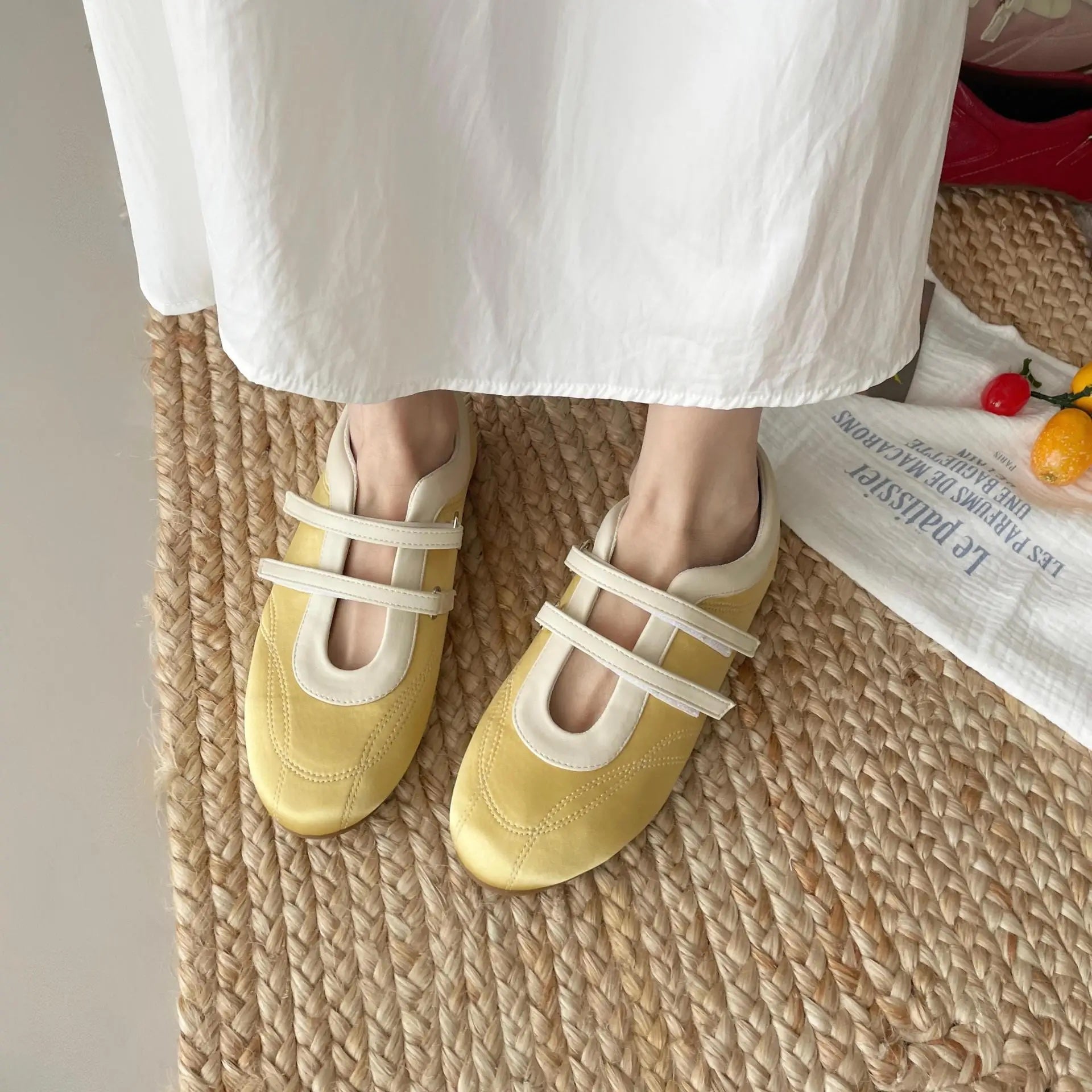 Fiona Double Band Satin Ballet Flats