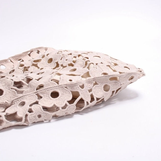 Flower Cut Out Eyelet Hobo Bags