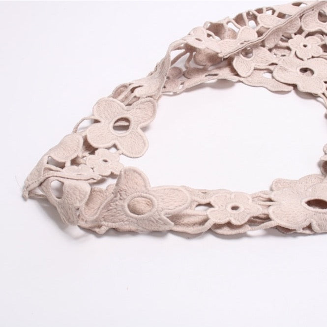 Flower Cut Out Eyelet Hobo Bags