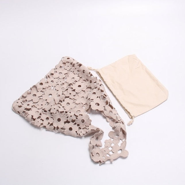 Flower Cut Out Eyelet Hobo Bags