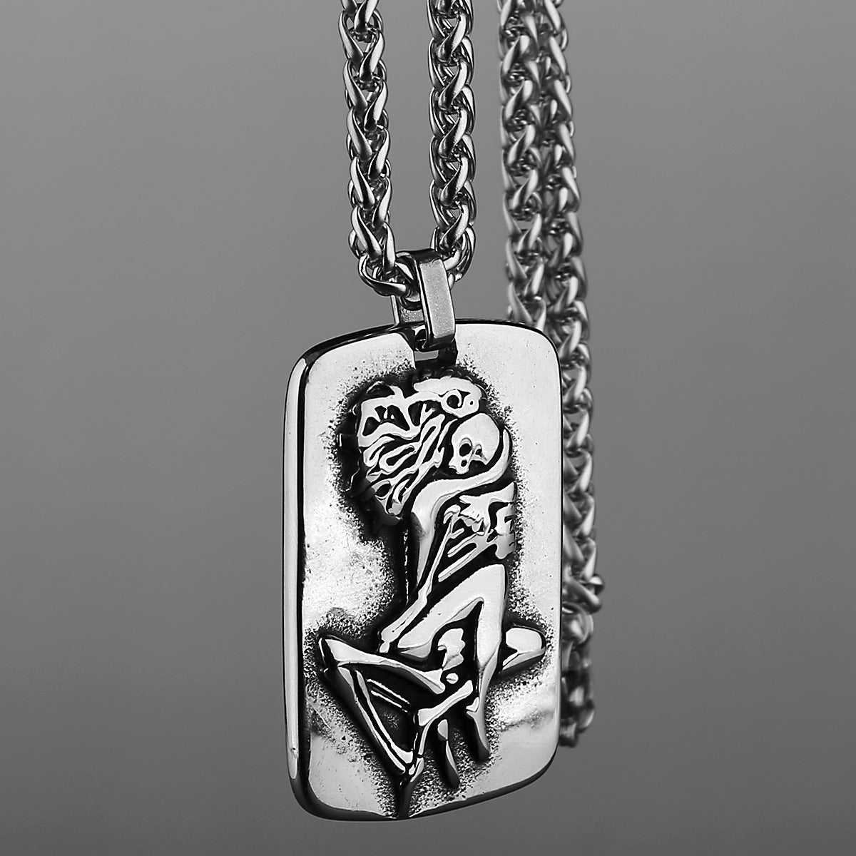 Forever-Together Skeleton-Motif Necklace