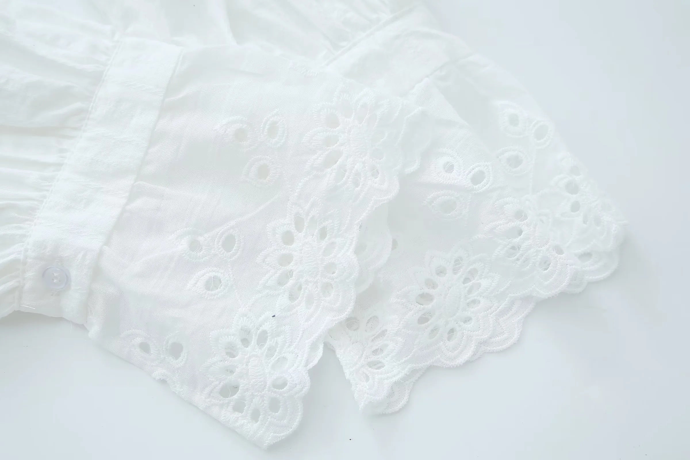 Geraldine Cotton Frill Lace Dress