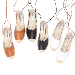Giselle Leather Upper Espadrille Sandals - 3 Colors