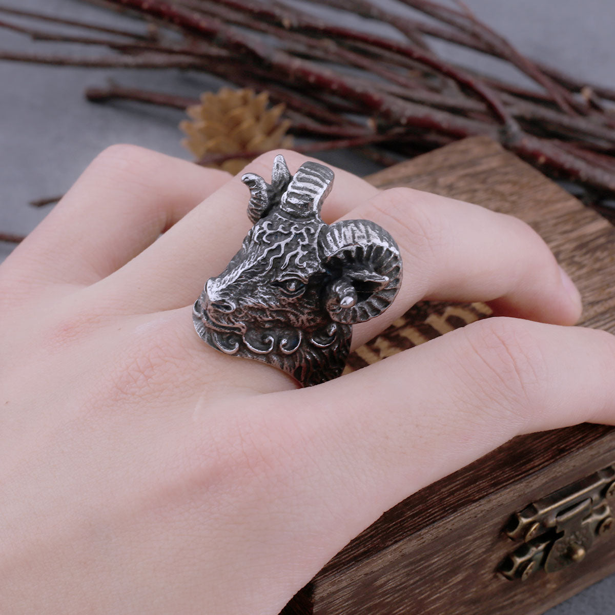 Goat Sheep Head Animal Ring