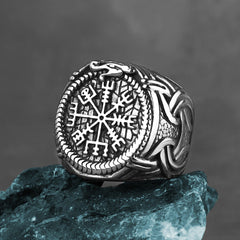 Goth Celtic Compass Rune Ring