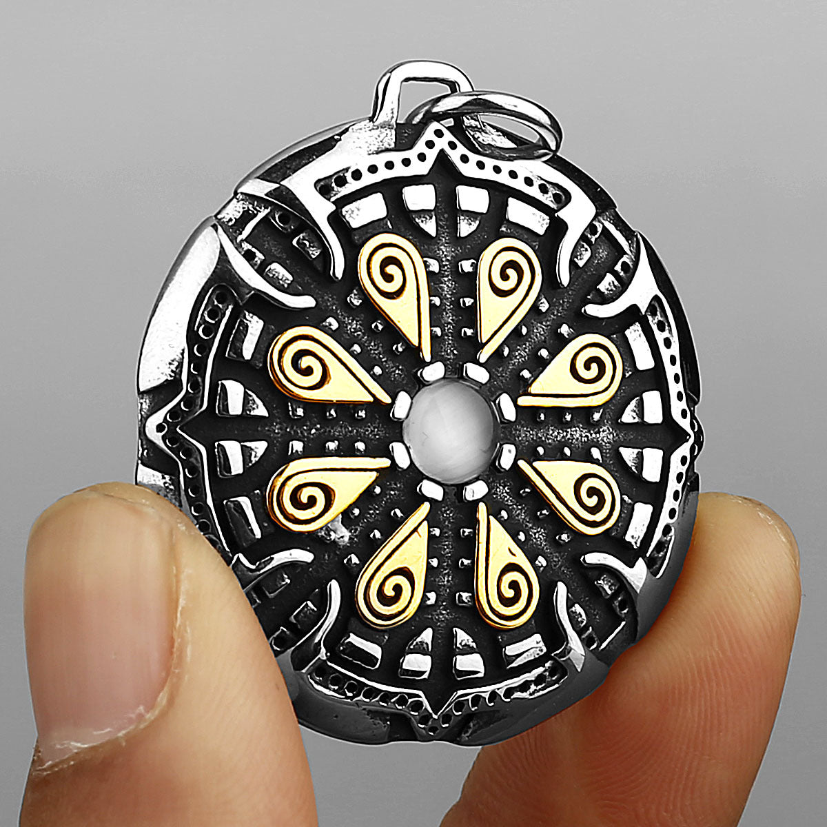 Goth Helmet of Awe Necklace