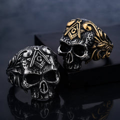 UNISEX Goth Caesar Skull-Motif Ring