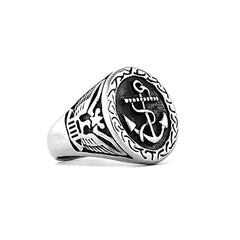 Goth Pirate Ship Anchor Ring