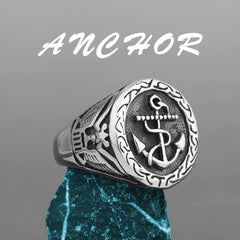 Goth Pirate Ship Anchor Ring