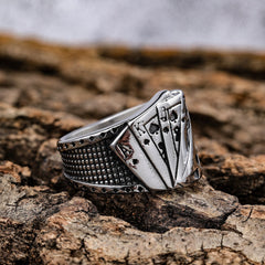 Goth Poker Cards Ring