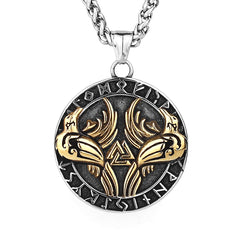 Goth Raven Rune Necklace