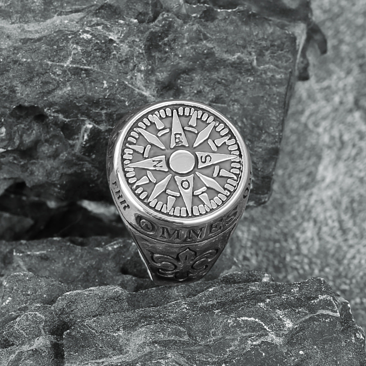 Goth Viking Compass Ring