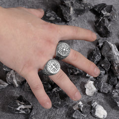 Goth Viking Compass Ring