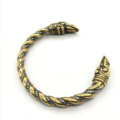 Goth Viking Raven Steel Braids Bracelet