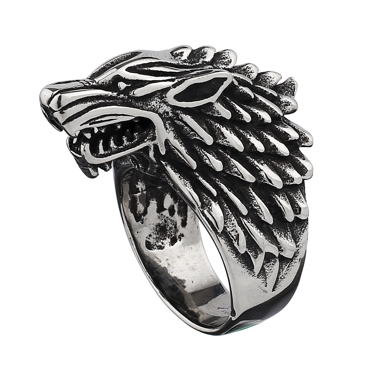 Goth Viking Wolf Ring