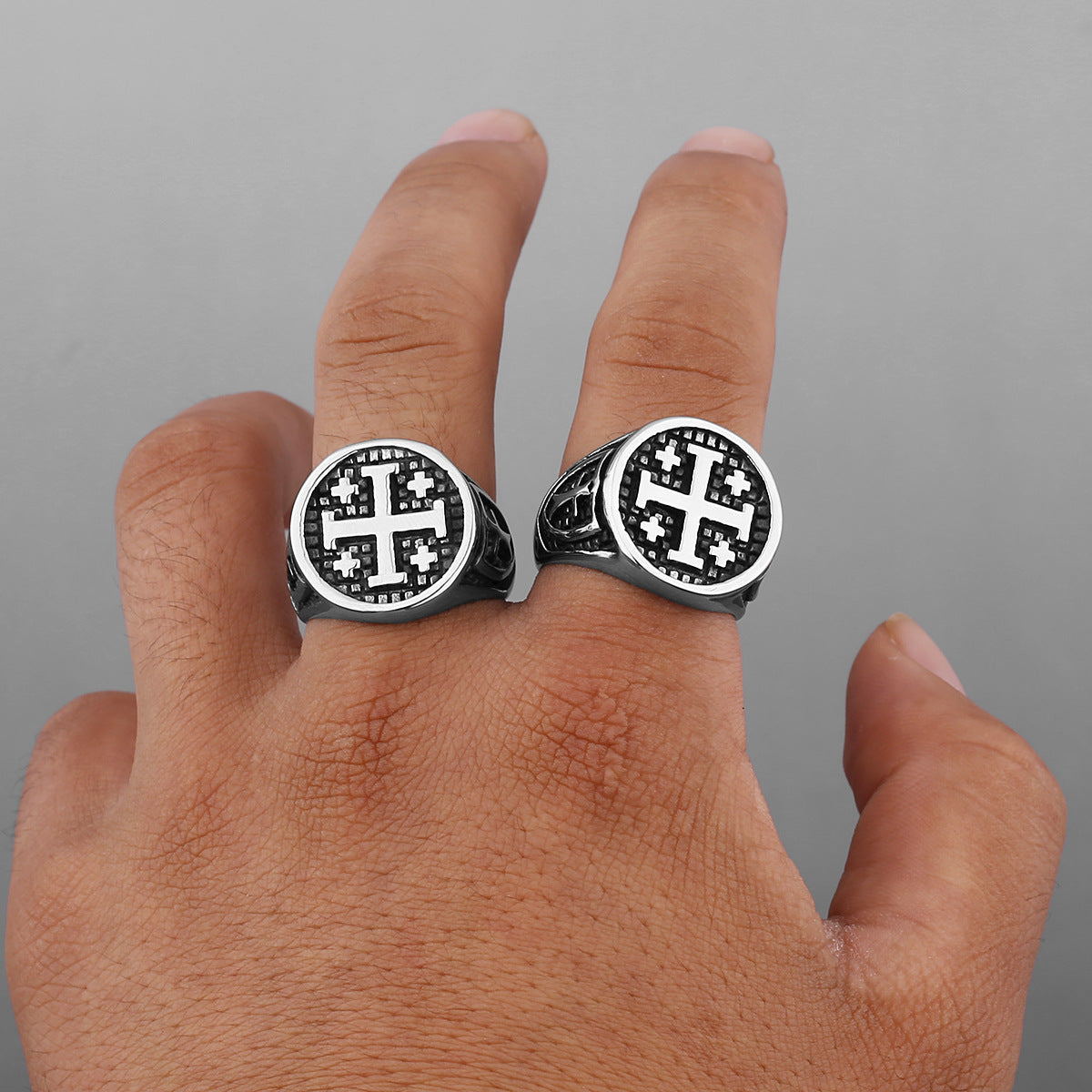 UNISEX Gothic Cross-Motif Vintage Ring