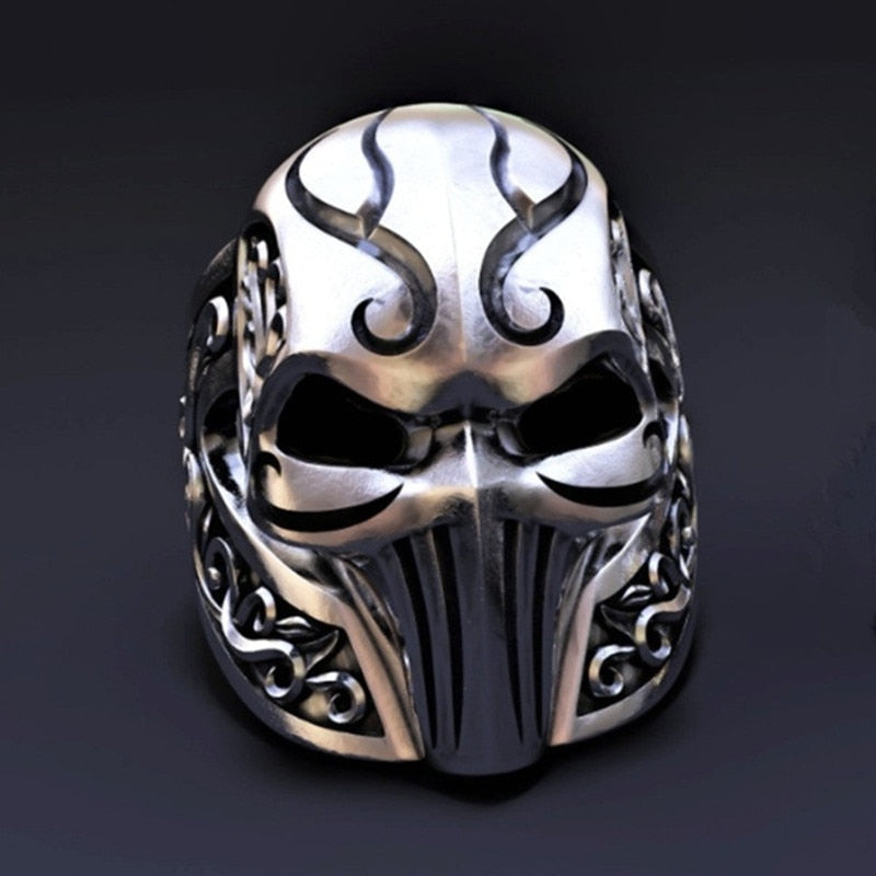 Gothic Valhalla Worrier Mask Design Ring
