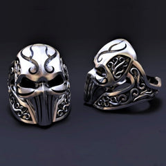 Gothic Valhalla Worrier Mask Design Ring