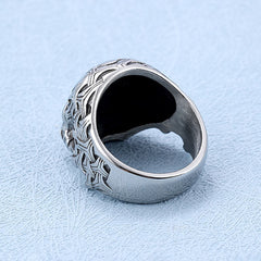 Unisex Gothic Weave Skull-Motif Ring