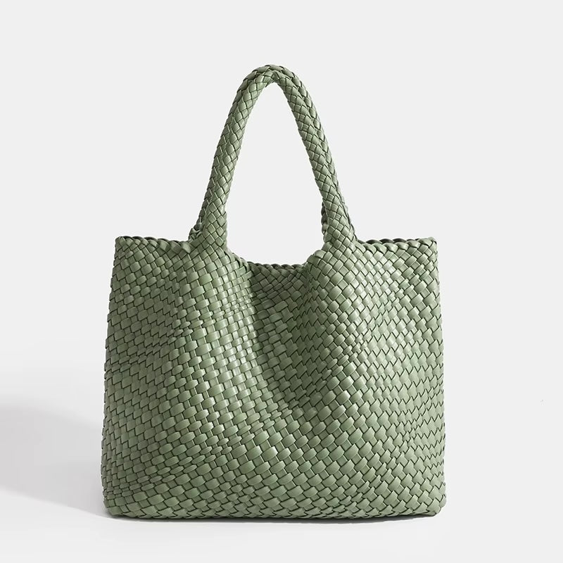 Eivissa Faux Leather Woven Totes - 16 Colors