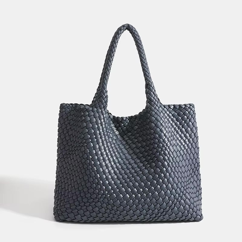 Eivissa Faux Leather Woven Totes - 16 Colors