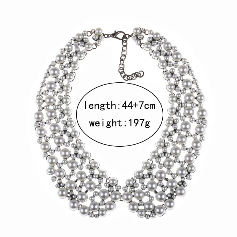 Pillo Crystal Bib Collar Necklace