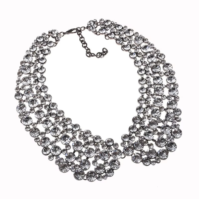 Pillo Crystal Bib Collar Necklace