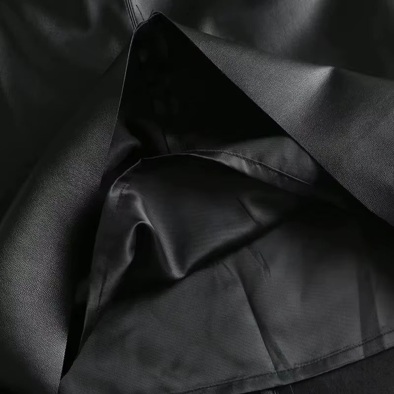 Ines Faux Leather Midi Skirt