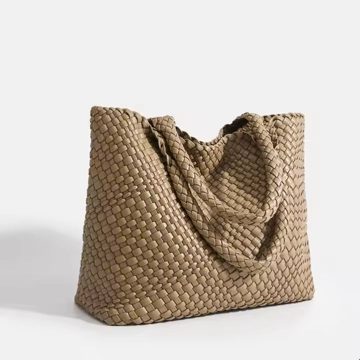 Eivissa Faux Leather Woven Totes - 16 Colors