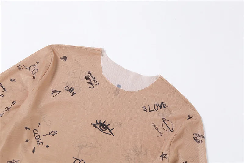 Aeris Tattoo Symbols Tissue Bodysuit