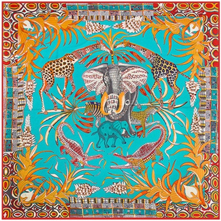 Vintage Animal & Garden Print Silk Scarves - 50"x50", 8 Styles