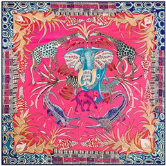 Vintage Animal & Garden Print Silk Scarves - 50"x50", 8 Styles