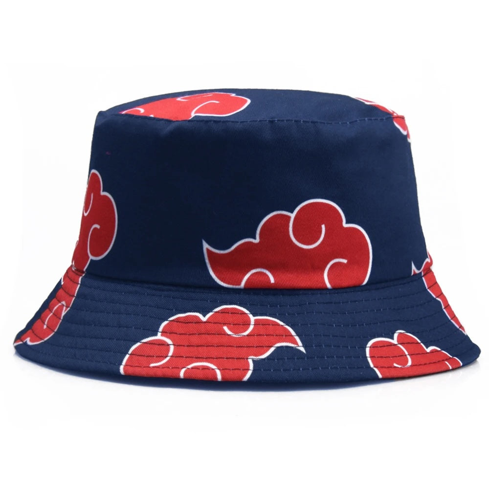 Harajuku Red Clouds Bucket Hat