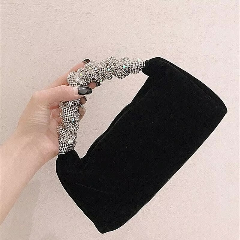 Maeve Sequin Velvet Pouch Bag