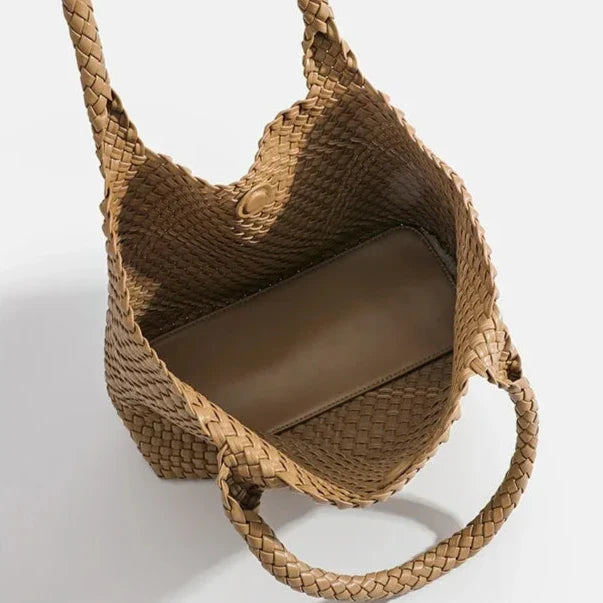 Eivissa Faux Leather Woven Totes - 16 Colors