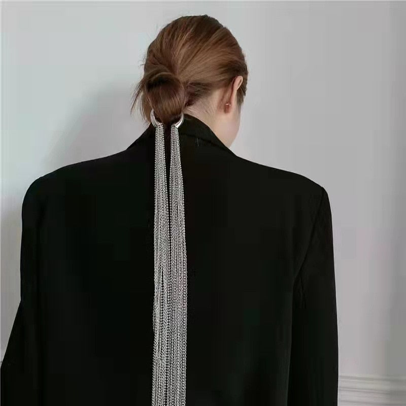 Heda Long Chain Tassel Hair Jewelry