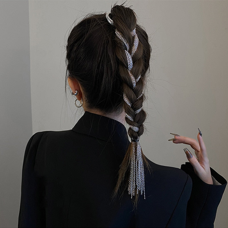 Heda Long Chain Tassel Hair Jewelry