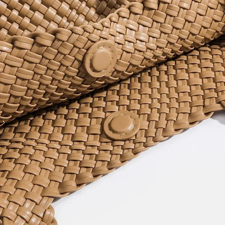 Eivissa Faux Leather Woven Totes - 16 Colors