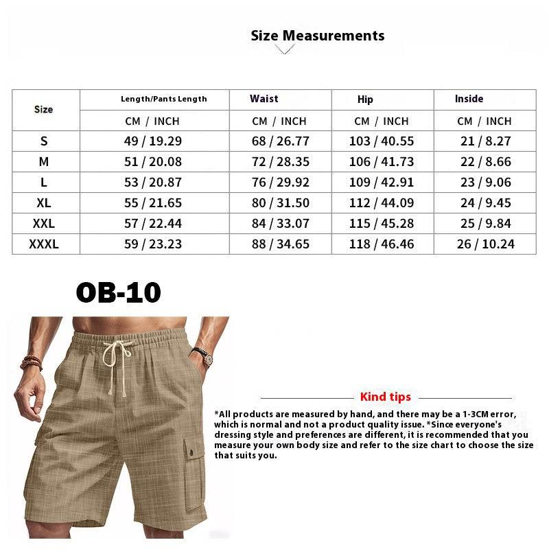 Men's Bamboo Linen Drawstring Shorts