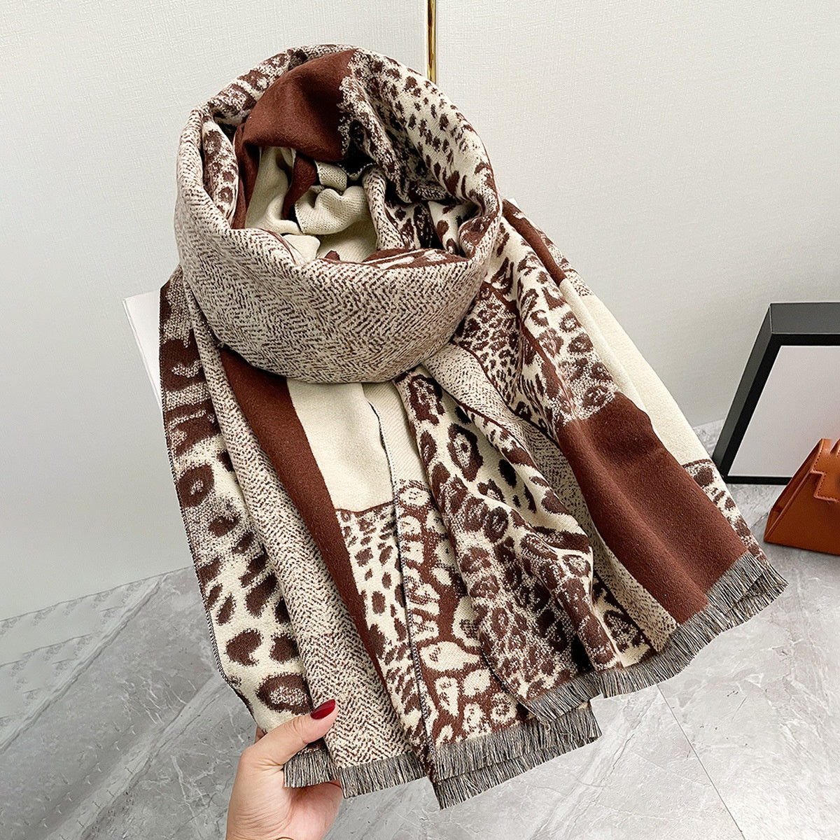 Four Seasons Leopard Print Shawl