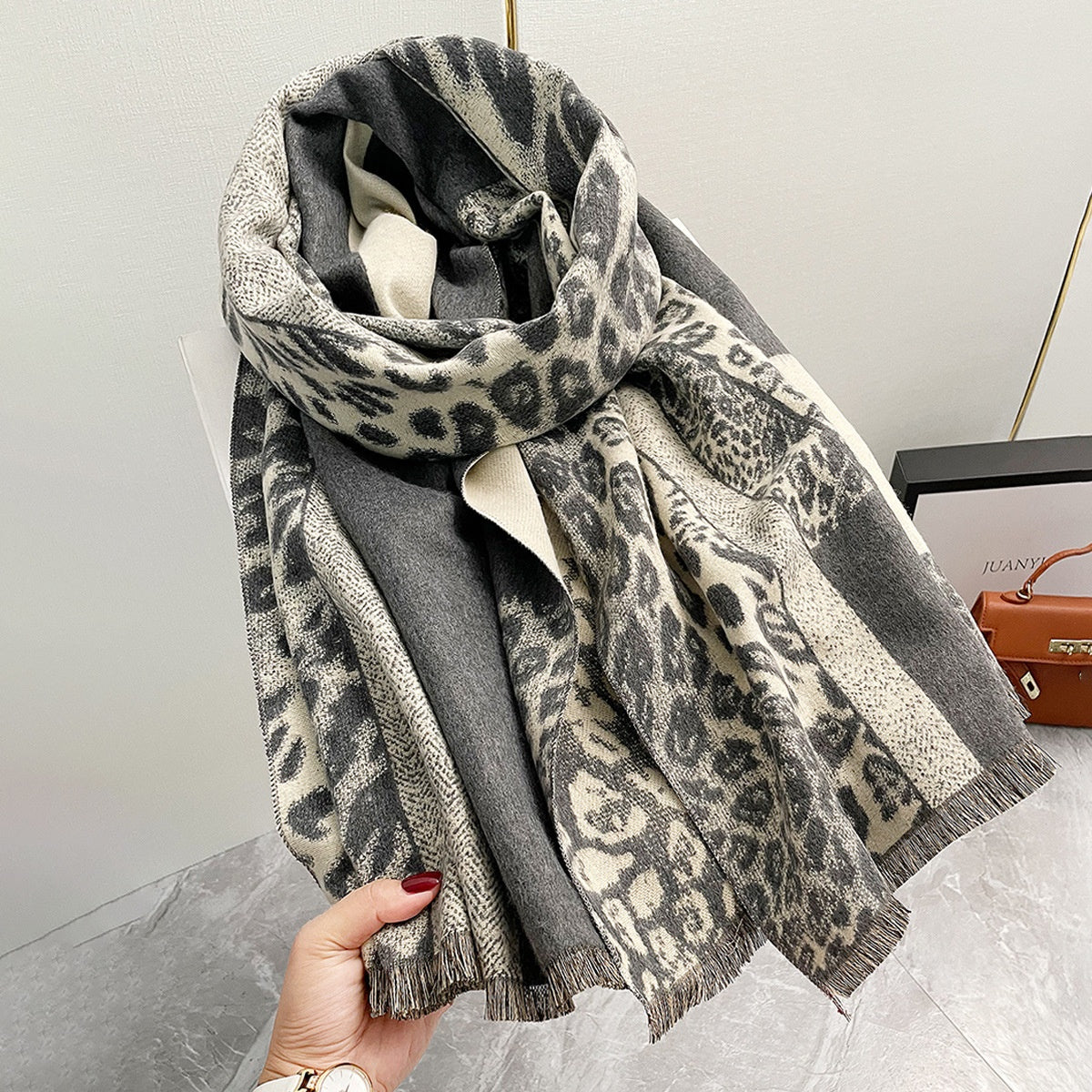 Four Seasons Leopard Print Shawl